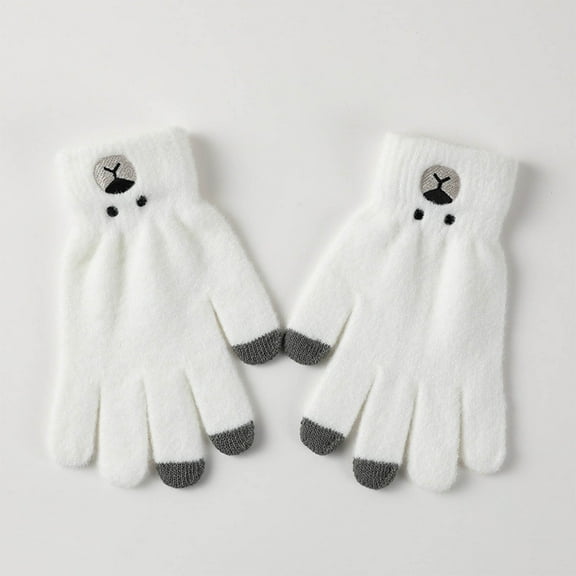 Baqcunre Warm Gloves, Women Winter Screen Gloves Warm Knit Gloves Elastic Cuff Winter Men Texting Gloves, Knitted Gloves, Heating Gloves