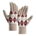 thumbnail image 1 of Baqcunre Clearance! Warm Gloves, Women Winter Screen Gloves Warm Knit Gloves Elastic Cuff Winter Men Texting Gloves, Knitted Gloves, Heating Gloves, 1 of 4