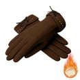 thumbnail image 1 of Baqcunre Clearance! Warm Gloves, Women's Autumn Winter Solid Color Plush Thick Insulation All Finger Cold Gloves, Knitted Gloves, Heating Gloves, 1 of 3
