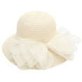 thumbnail image 1 of Baqcunre Women's Sun Hats,Bridal Party Wedding Hat - Dressy British Tea Cap Fascinator for Women Beige, 1 of 2