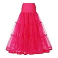 thumbnail image 1 of Baqcunre Womens Wedding Dress Petticoat Rockabilly Tutu Skirt Puffy Slips Underskirt Ballet Skirt Petticoats 1Pc Half Skirt Hot Pink M, 1 of 4