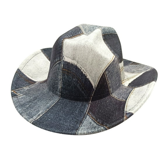 Baqcunre Cowboy Hats, Western Cowboy Hat For Women Man Wide Brim Cowboy Hat For Costume Dress Up Cosplay Cowboy Hat Black M