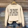 thumbnail image 1 of Baqcunre Crewneck Sweatshirts She Could But Her Dog Was Asleep On Her Lap Funny Saying Dog Mom Shirts(Beige S-4XL),Womens Sweatshirt Womens Tops Valentine'S Day Shirts For Women, 1 of 4
