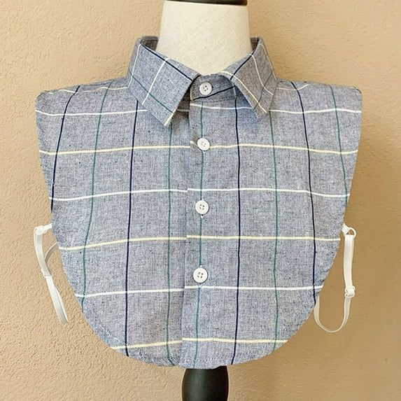 Baqcunre Detachable Collar, Women Solid Ruffle Jeans Detachable Blouse with False Collar Half Elastic Waist Shirt Collar, Ties for Men, ,