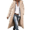 thumbnail image 1 of Baqcunre Down Jackets for Women, Ladies Fashion Warm Winter Coat Reversible Long Sleeve Hooded Down Jacket 1Pc Jacket Beige L, 1 of 4