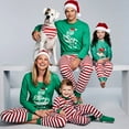 thumbnail image 1 of Baqcunre Family Christmas Pajamas Matching Sets,Children's Baby Long Sleeved Pants With Round Neck Stripe Christmas Print Loose Jumpsuit Lounge Set,Kids Christmas Pajamas Christmas Pajamas Green 2XL, 1 of 8