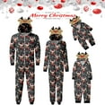 thumbnail image 1 of Baqcunre Family Christmas Pajamas Matching Sets,Women Mom Merry Christmas Sets Dark Grey Prints Hooded Zipper Jumpsuit Family Outfit Lounge Set,Pajamas For Women Christmas Pajamas Dark Gray L, 1 of 8