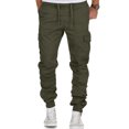 thumbnail image 1 of Baqcunre Fashion Men's Sport Pure Color Bandage Casual Loose Sweatpants Drawstring Pant,L,Mens Sweatpants,Men'S Pants,Joggers For Men,Mens Clothes,Mens Fashion,Army Green, 1 of 9