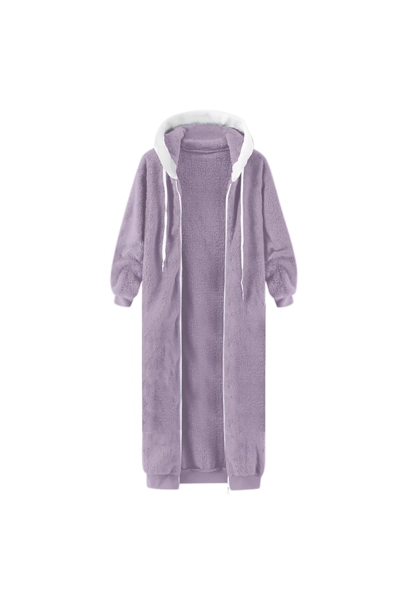 Fashionable Women'S Long Sleeve Solid Pocket Cardigan Button Top Sweater Knit Hooded Coat Winter Coats For Women,Womens Coats Winter Jackets For Women Coats For Women,Color Purple,Size L