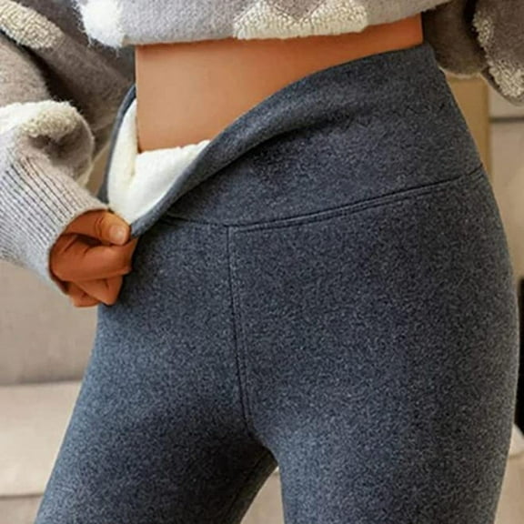 Baqcunre Fleece Lined Leggings Plus Thicken Outside Wear High Waisted Small Pants Warm Bottom Cotton Pants Womens Pants Thermal Leggings For Women Warm Leggings For Women Winter Dark Gray S-5XL
