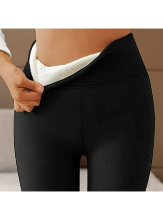 Thermal Leggings for Women Stretchy Warm Compression Pants Winter Warm  Thermal Pants High Waisted Fleece Lined Leggings