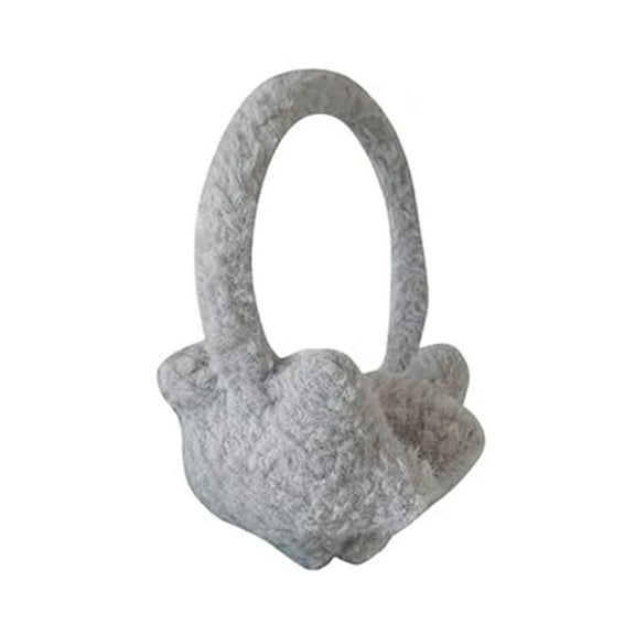 Baqcunre Fluffy Ear Muff for Women Plush Earmuffs Winter Earmuffs Women Men Cold Weather Ear Warmer, Cute Star Patterned Warm Ear Cushions, Ski Earmuffs, Outdoor Ear Protection Gray One Size