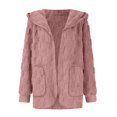 thumbnail image 1 of Baqcunre Full Zip Hoodie Women, Womens Fleece Jacket Open Front Hooded Cardigan Fuzzy Teddy Jacket Warm Winter Coat Jacket Outerwear with Pockets 1 Pc Jacket Pink L, 1 of 7