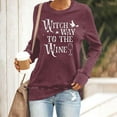 thumbnail image 1 of Baqcunre Graphic Tees Witch Way To The Wine Shirt Witch Sweatshirt Wine Shirt Wine Drinker Gift Shirts Hoodies For Women Workout Tops For Women Wine XXL, 1 of 4