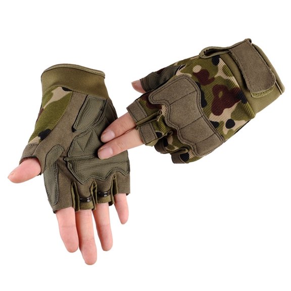 Baqcunre Half Finger Gloves, Unisex Outdoor Finger Fashion Ride Mountaineering Sports Gloves Half Gloves, Gloves Mittens, ,