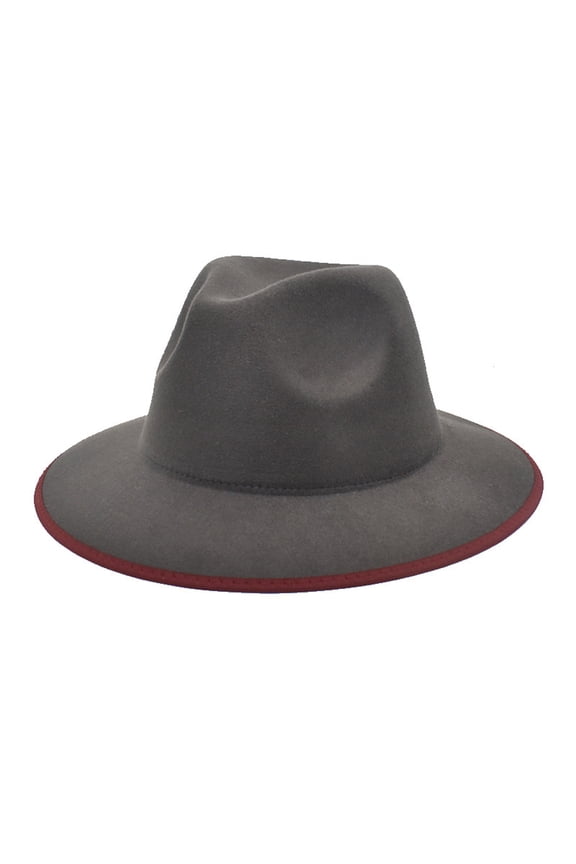 Hats for Women, Woolen Top Hat Two Color Edging Hat Womens Flat Brimmed Jazz Hat Mens European And American Popular Two Color Hats,