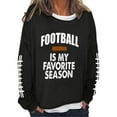 thumbnail image 1 of Baqcunre Hoodies For Women Women'S Monogram Printed Loose Round Neck Long Sleeve Sweatshirt Top Sweatshirt For Women Fall Clothes For Women 2023 Black XL, 1 of 3