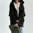 thumbnail image 1 of Baqcunre Hoodies For Women Women's Cute Hoodies Teen Girl Fall Jacket Oversized Sweatshirts Casual Clothes Zip Up Hoodie With Pocket Womens Jacket Fall Outfits Women Trendy Black 5XL, 1 of 6