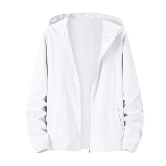Baqcunre Jackets For Men Mens Fashion Solid Surface Pocket Cardigan Zipper Sweater Jacket Winter Coats For Men Tops For Men White 4XL
