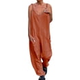 thumbnail image 1 of Baqcunre Jumpsuits for Women Women Summer Casual Jumpsuits Spaghetti Strap V Neck Loose Romper with Pockets Jumpsuits for Women Dressy One Piece Jumpsuits for Women, 1 of 4
