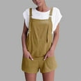 thumbnail image 1 of Baqcunre Jumpsuits for Women Women's Jumpsuits Rompers for Women Summer Comfortable Suspender Shorts Overalls with Pockets Pants Jumpsuits for Women Dressy One Piece Jumpsuits for Women, 1 of 7