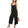 thumbnail image 1 of Baqcunre Jumpsuits for Women Womens Floral Printed Jumpsuits Casual Sleeveless Spaghetti Strap Rompers Wide Leg Pants with Two Pockets Jumpsuits for Women Dressy One Piece Jumpsuits for Women, 1 of 8