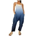 thumbnail image 1 of Baqcunre Jumpsuits for Women Womens Loose Casual Sleeveless Spaghetti Strap Jumpsuits Stretchy Wide Leg Rompers with Two Pockets Jumpsuits for Women Dressy One Piece Jumpsuits for Women, 1 of 5