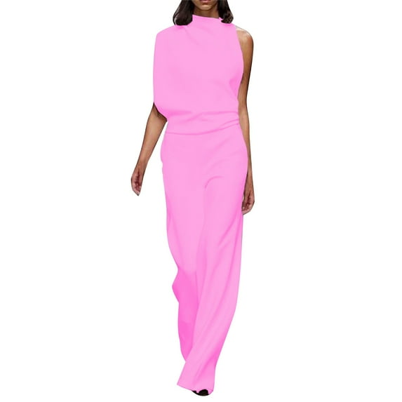 Baqcunre Jumpsuits for Women Solid Color Jumpsuit Straight Pants Simple And Exquisite Design Jumpsuits for Women Dressy One Piece Jumpsuits for Women
