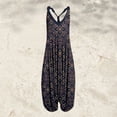 thumbnail image 1 of Baqcunre Jumpsuits for Women Womens Vintage Prints Straps V Neck Rompers Playsuit Jumpsuit Jumpsuits for Women Dressy One Piece Jumpsuits for Women, 1 of 3