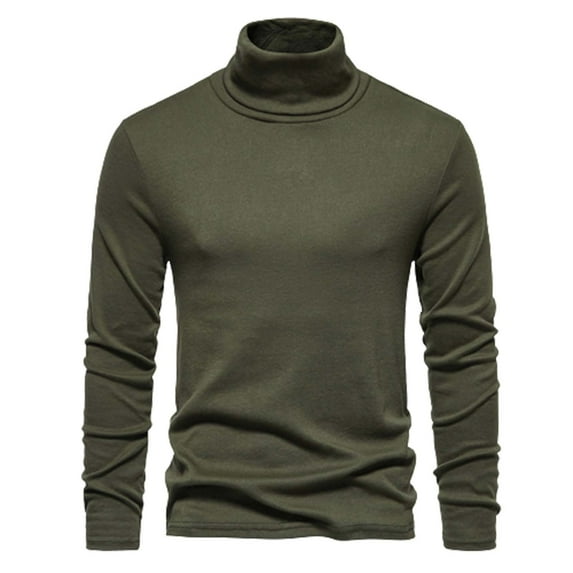 Baqcunre Knit Sweater Solid Color Round Neck Long Sleeve Pullover Sweater Men's Sweater Men's Tops,L,Mens Sweaters And Pullovers,Mens Sweater,Long Sleeve Shirts For Men,Mens Clothes,,Army Green