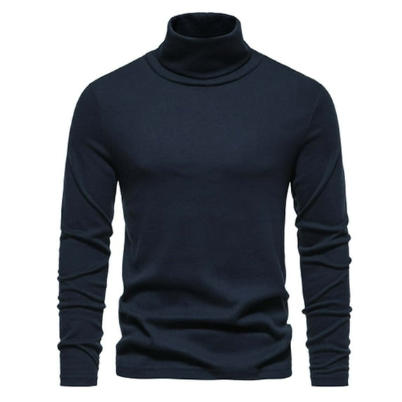Baqcunre Knit Sweater Solid Color Round Neck Long Sleeve Pullover Sweater Men's Sweater Men's Tops,L,Mens Sweaters And Pullovers,Mens Sweater,Long Sleeve Shirts For Men,Mens Clothes,,Navy