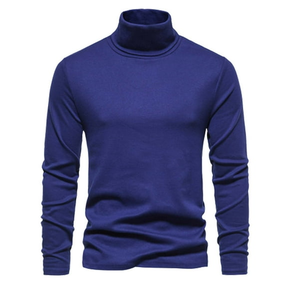 Baqcunre Knit Sweater Solid Color Round Neck Long Sleeve Pullover Sweater Men's Sweater Men's Tops,L,Mens Sweaters And Pullovers,Mens Sweater,Long Sleeve Shirts For Men,Mens Clothes,,Blue