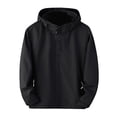 thumbnail image 1 of Baqcunre Lightweight Casual Jacket for Women, Womens Fall / Winter Zipper Single Layer Hooded Rash Guard Rainproof Breathable for Outdoor Travel Casual Jacket Clearance! 1PC Jacket Black M, 1 of 7