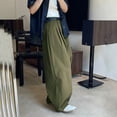 thumbnail image 1 of Baqcunre Linen Pants Women'S Summer Cotton And Breathable Extremely Simple Wind High Waist Wide Legs Womens Sweatpants Pants For Women Green L, 1 of 5