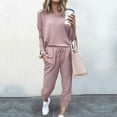 thumbnail image 1 of Baqcunre Long Sleeve Crewneck Pullover Tops And Pants Tracksuit Sweatsuits With Sweatpants Womens Fashion Fall Outfits Women Trendy Two Piece Sets For Women 2 Piece Fall Sets For Women ,Pink,L, 1 of 5