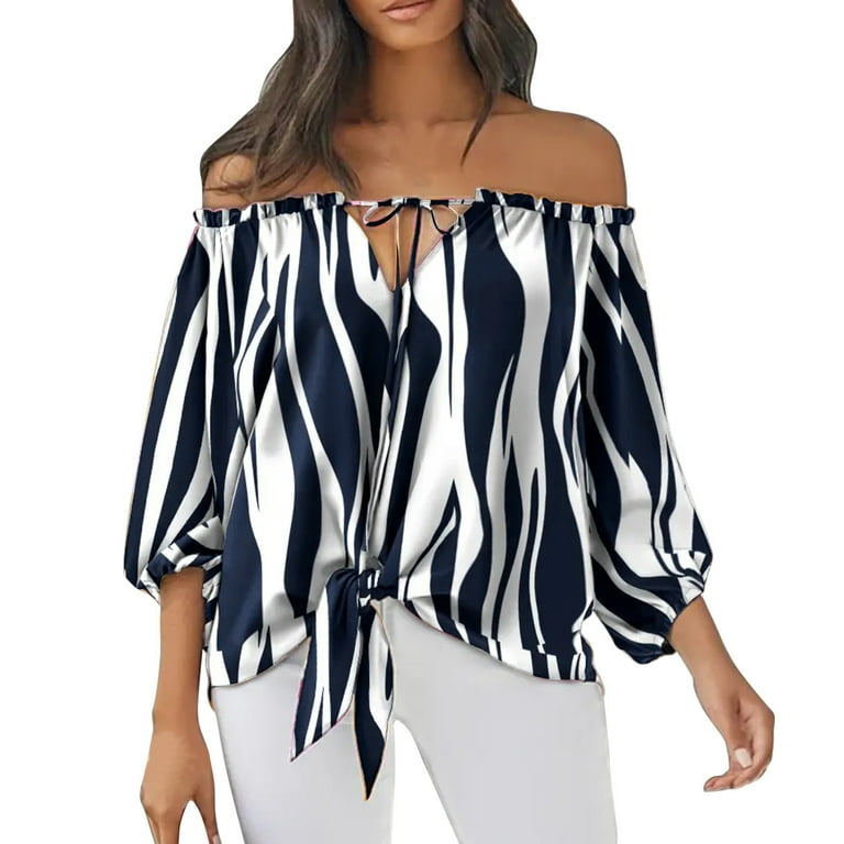 Baqcunre Long Sleeve Shirts For Women Women Off Shoulder