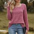 thumbnail image 1 of Baqcunre Long Sleeve Shirts For Women Women'S Long Sleeve T Shirt Fashion Square Neck Tops Solid Color Casual Blouses Hoodies For Women Going Out Tops Wine XL, 1 of 7