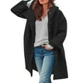 thumbnail image 1 of Baqcunre Long Winter Coats, Womens Long Sleeve Casual Fuzzy Jacket Loose Fitting Warm Winter Outwear Fashion Lapel Jacket Coats 1Pc Coat Black L, 1 of 6