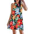 thumbnail image 1 of Baqcunre Maxi Dresses for Women 2024 Women's Floral Camouflage Print Spring And Summer Loose Round Neck Suspender Sleeveless Vest Pocket Dress Dresses for Women 2024 Summer Dresses for Women 2024, 1 of 4