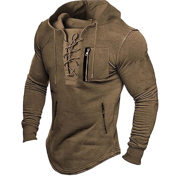 Baqcunre Men'S Fall Long Sleeved Hoodie Hooded Sweatshirt Tops Outdoor Sweatshirt Shirt,L,Hoodies For Men,Mens Sweatshirt,Mens Hoodies,Men'S Fashion Hoodies & Sweatshirts,Mens Fashion,Brown