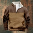 thumbnail image 1 of Baqcunre Men'S Red Melt Mark Printed Long Sleeved T Shirt Is Fashionable,XXL,Quarter Zip Pullover Men,Mens Sweatshirt,Long Sleeve Shirts For Men,Men'S Fashion Hoodies & Sweatshirts,,Coffee, 1 of 3