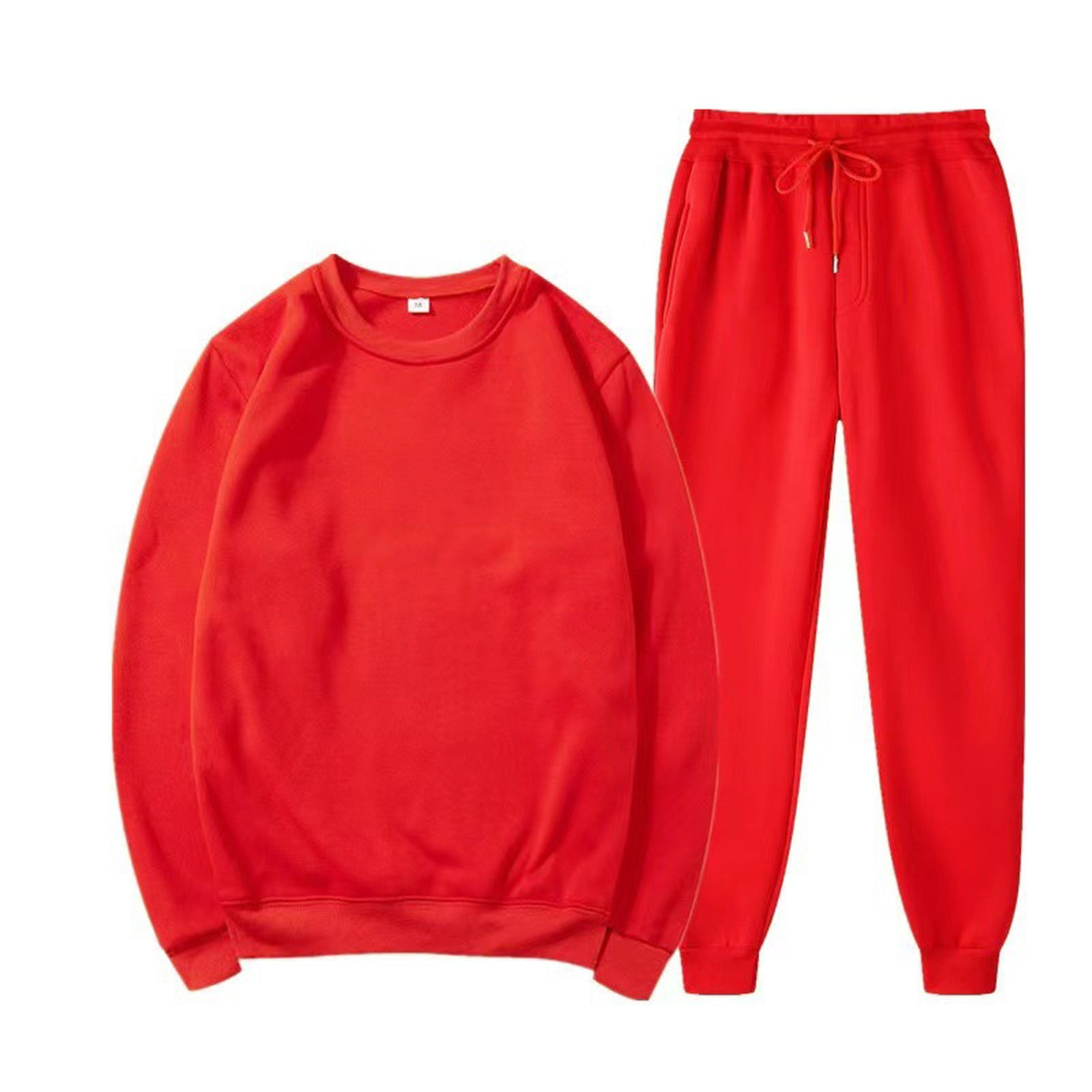 Baqcunre Men's Sports and Leisure Solid Color Round Neck