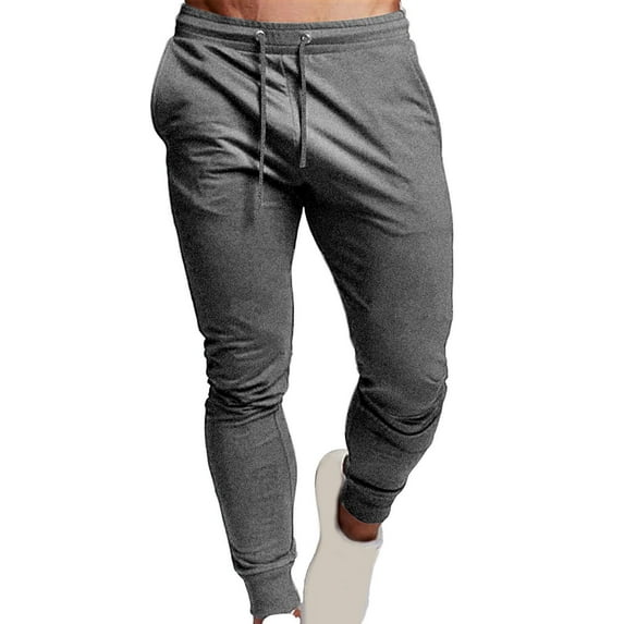 Baqcunre Men'S Sports Pants Casual Pants Men'S Solid Color Versatile Running Training Fitness Pants,L,Mens Sweatpants,Men'S Pants,Joggers For Men,Mens Sweatpants With Pockets,Mens Fashion,Dark Gray