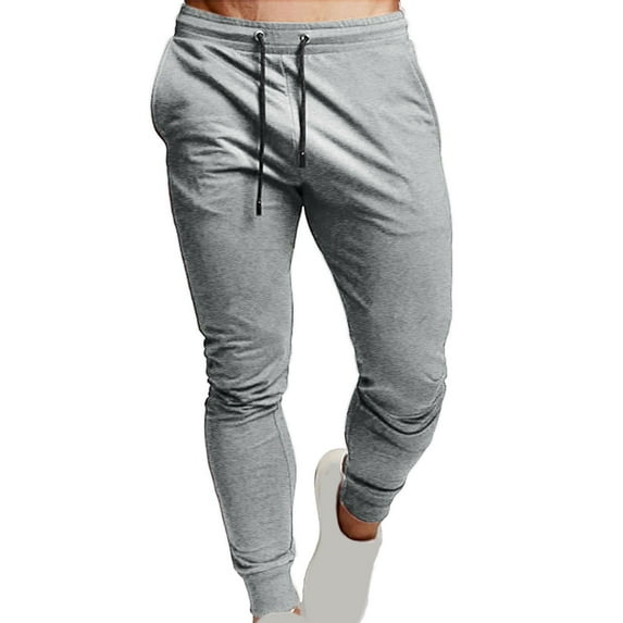 Baqcunre Men'S Sports Pants Casual Pants Men'S Solid Color Versatile Running Training Fitness Pants,L,Mens Sweatpants,Men'S Pants,Joggers For Men,Mens Sweatpants With Pockets,Mens Fashion,Grey