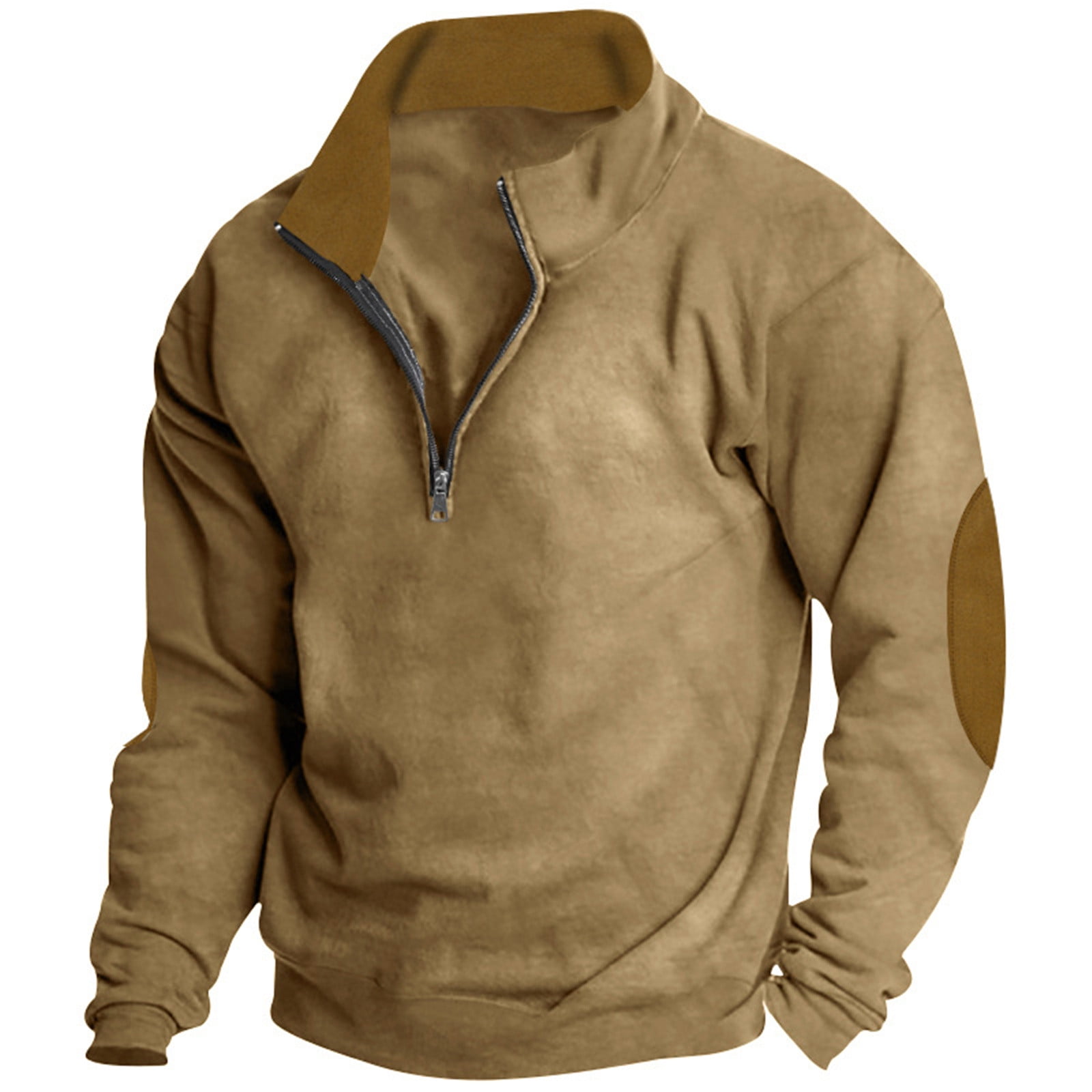 ジャケット WOOALONG Fleece half neck zipup KHAKI WL243KJP01UKAK Fleece Half Zip Pullovers