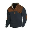 thumbnail image 1 of Baqcunre Men's Long Sleeve Corn Button Patchwork Hoodless Sweatshirt Henley Top,L,Quarter Zip Pullover Men,Mens Sweatshirt,Long Sleeve Shirts For Men,Men'S Fashion Hoodies & Sweatshirts,,Blue, 1 of 3