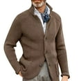 thumbnail image 1 of Baqcunre Men's Stand Collar Wool Coat Thick Needle Thickened Suit Sweater,4XL,Jackets For Men,Mens Sweater,Long Sleeve Shirts For Men,Plus Size Sweater,Mens Fashion,Khaki, 1 of 2