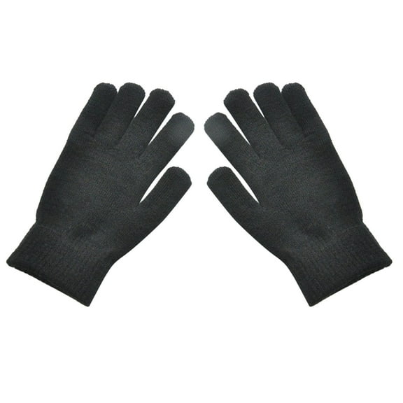 Baqcunre Men's And Women's Knitted Woolen Gloves, Winter Riding Warm And Fleece Gloves,One Size,Winter Gloves,Gloves For Cold Weather,Gloves For Men,Men Clothing,Mens Fashion,Black