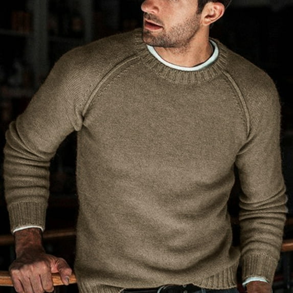 Baqcunre Mens Autumn And Winter Solid Fasten Warm Cardigan Knitted Coat,L,Jackets For Men,Mens Sweater,Long Sleeve Shirts For Men,Plus Size Sweater,Mens Fashion,Beige