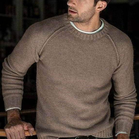 Baqcunre Mens Autumn And Winter Solid Fasten Warm Cardigan Knitted Coat,XL,Jackets For Men,Mens Sweater,Long Sleeve Shirts For Men,Plus Size Sweater,Mens Fashion,Khaki